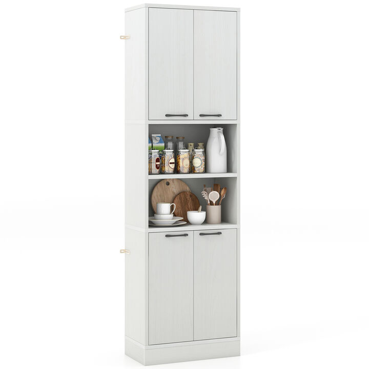 Tall Kitchen Pantry Cabinet with Doors & Shelves &ndash; Freestanding Storage Cupboard for Kitchen