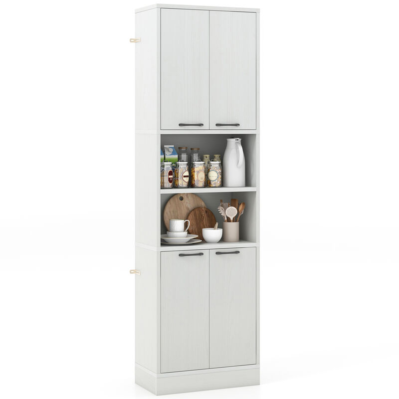 Tall Kitchen Pantry Cabinet with Doors & Shelves &ndash; Freestanding Storage Cupboard for Kitchen