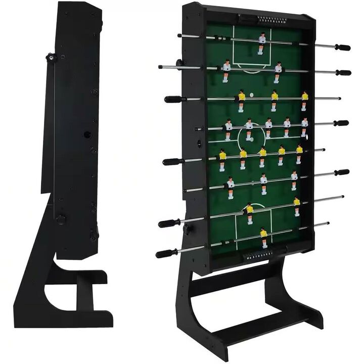 Folding 48" Foosball Game Table with Score Markers, 2 Balls, and Space-Saving Frame