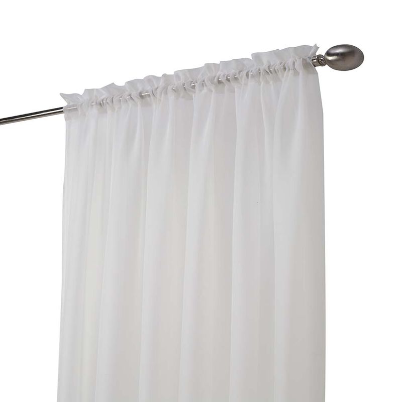 Habitat Rhapsody Voile Sheer Rod Pocket Light Filtering style Allows Natural Light Flow Curtain Panel Shell image number 1