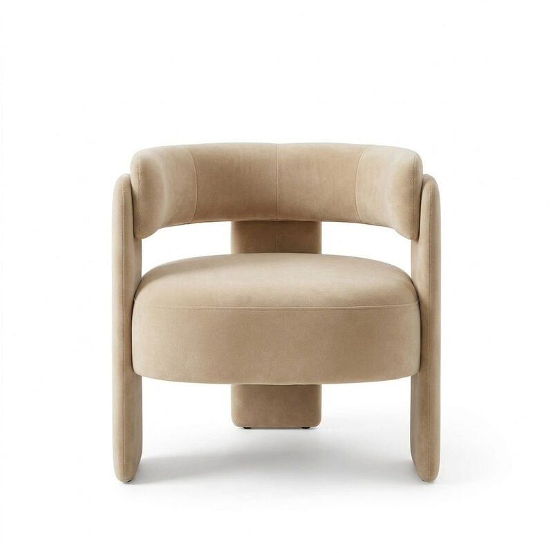 Envelor Modern Velvet Wingback Accent Armchair image number 0