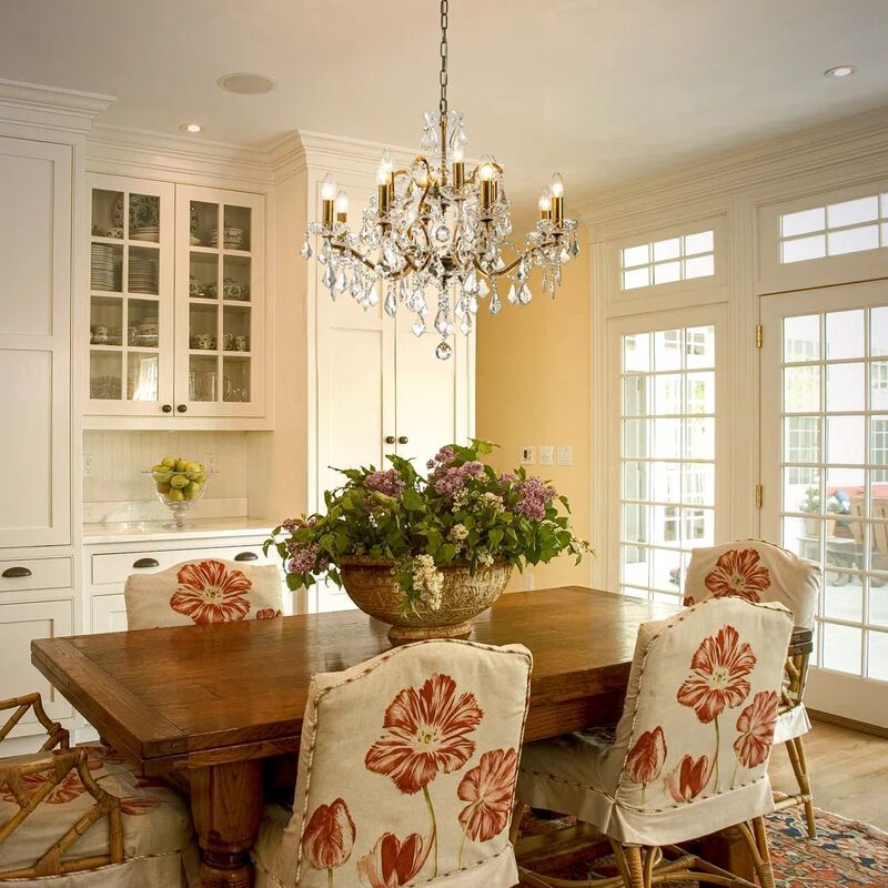 Classic Traditional Antique Gold Ornate Crystal Chandelier image number 2