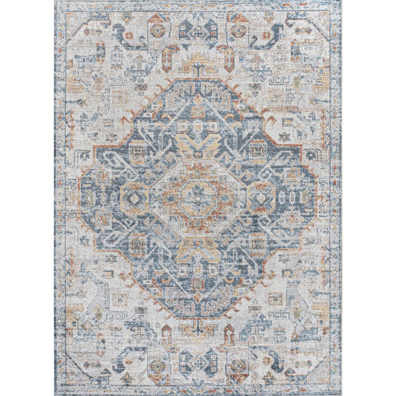 Shaemus Bohemian Medallion Low-Pile Machine-Washable Area Rug
