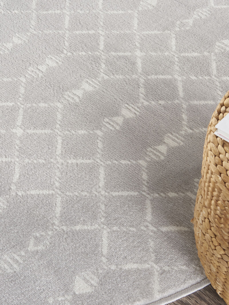 Whimsicle WHS02 Gray 5' x Round Rug