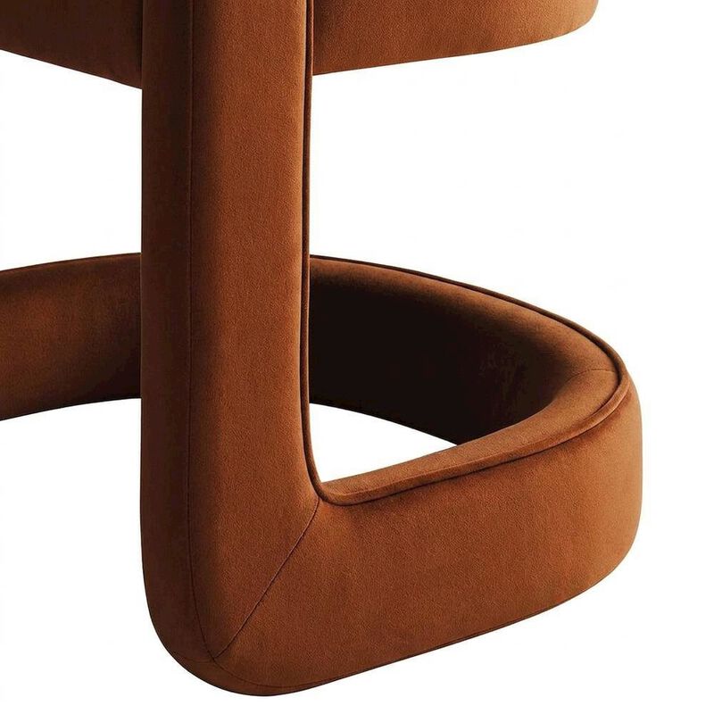 Performance Velvet Barrel Dining Chair with Arms, Cadet Blue image number 6