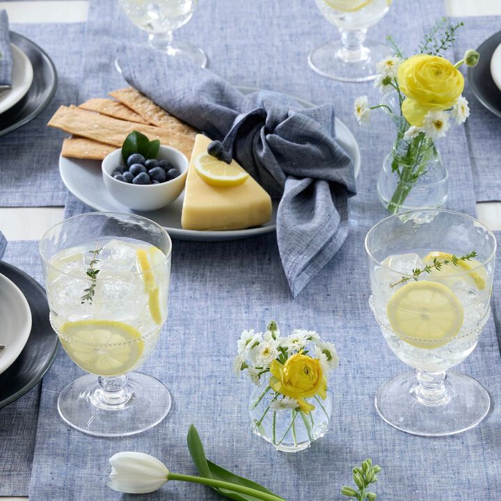 Solino Home 100% Pure Linen Table Throw - Athena.