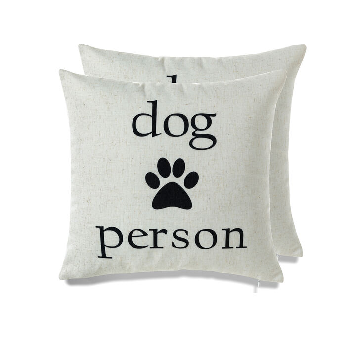 Home and Dog throw pillow - set of 2