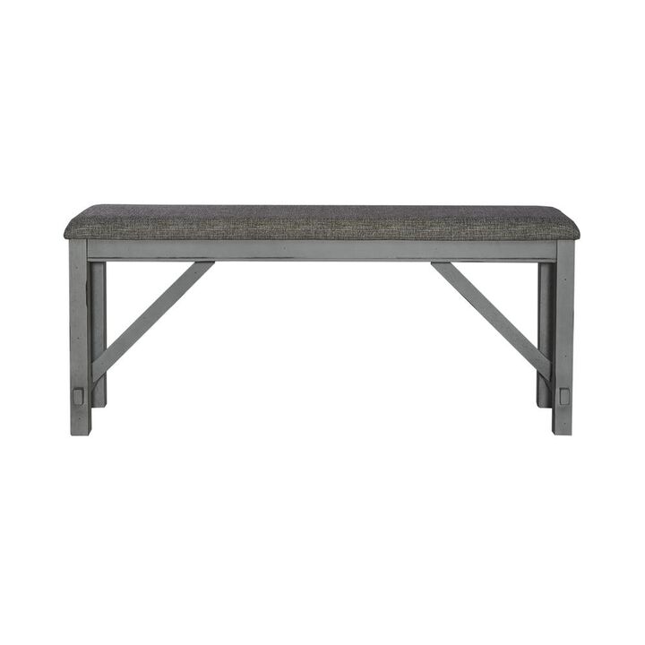 Liberty Furniture Counter Height Dining Bench Transitional Grey