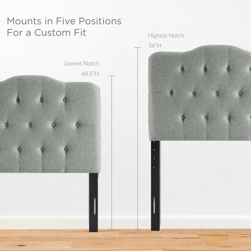 Modway - Annabel Twin Upholstered Fabric Headboard Gray image number 5