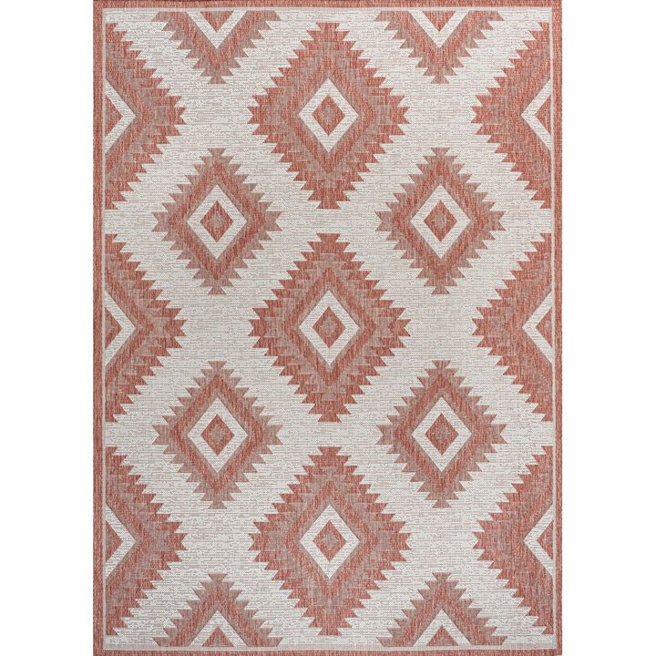 Lior Geometric Moroccan Diamond Indoor/Outdoor Area Rug