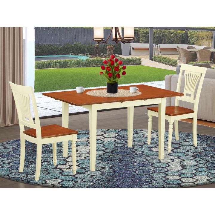 3 PcKitchen Table set-Dining Table and 2 Kitchen Chairs