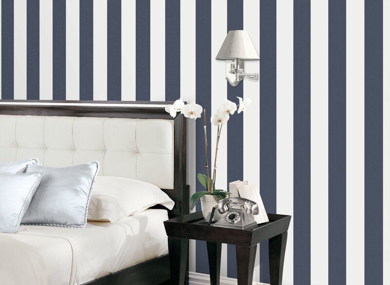 Smart Stripes 2 Surface Stripe Blue and White Wallpaper G67584 image number 1