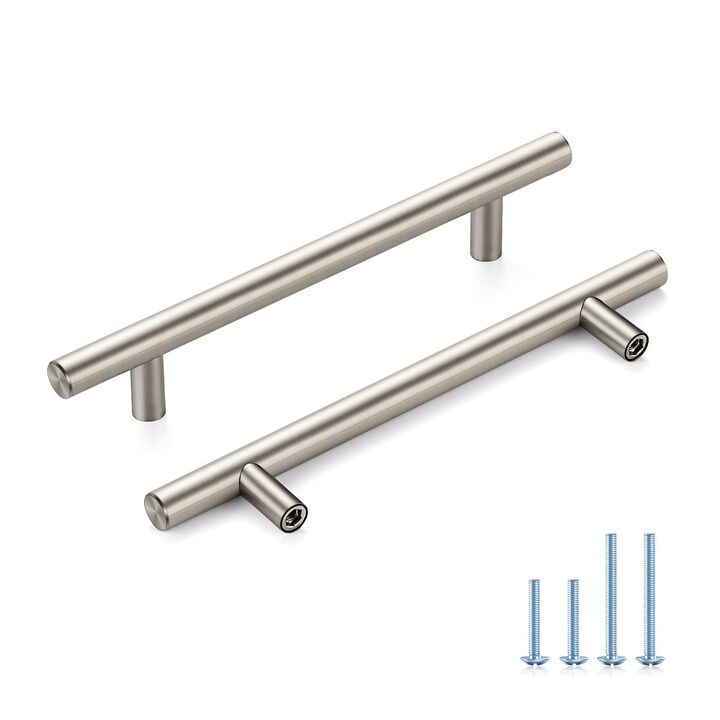 HOME EDIT Brushed Nickel Cabinet Handles 5 Inch Hole Spacing, Stainless Steel Drawer Pulls for Cabinets, Kitchen, Bathroom, Dres