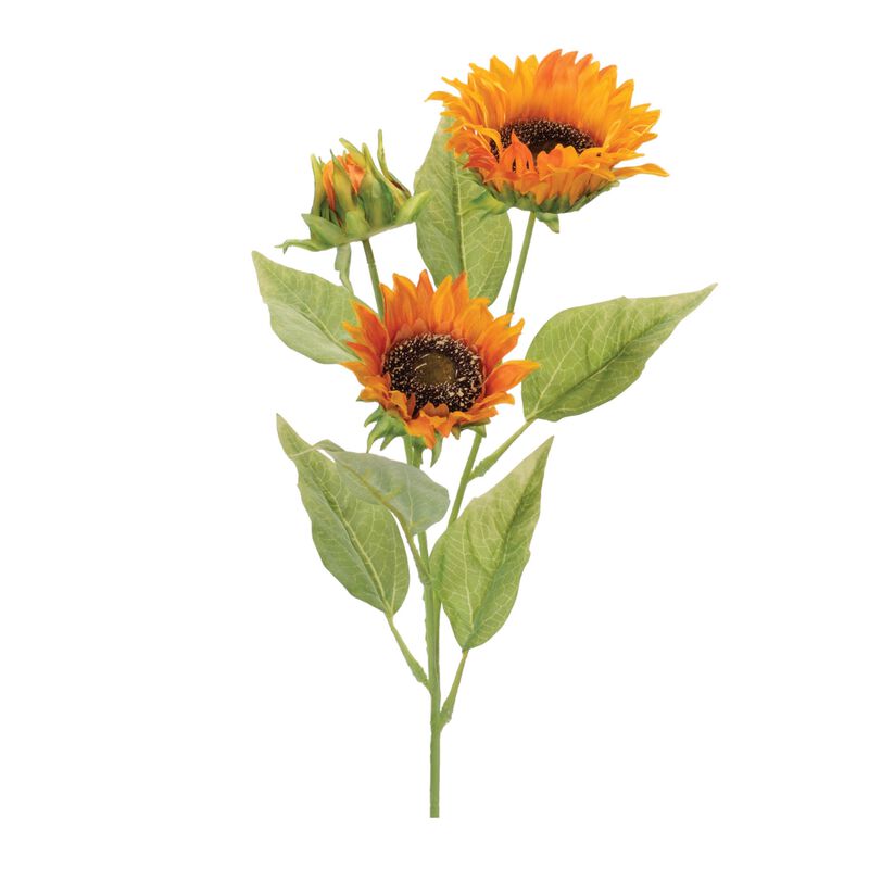 Set of 6 Fall Sunflower Sprays for Autumn Floral Arrangements or Centerpieces