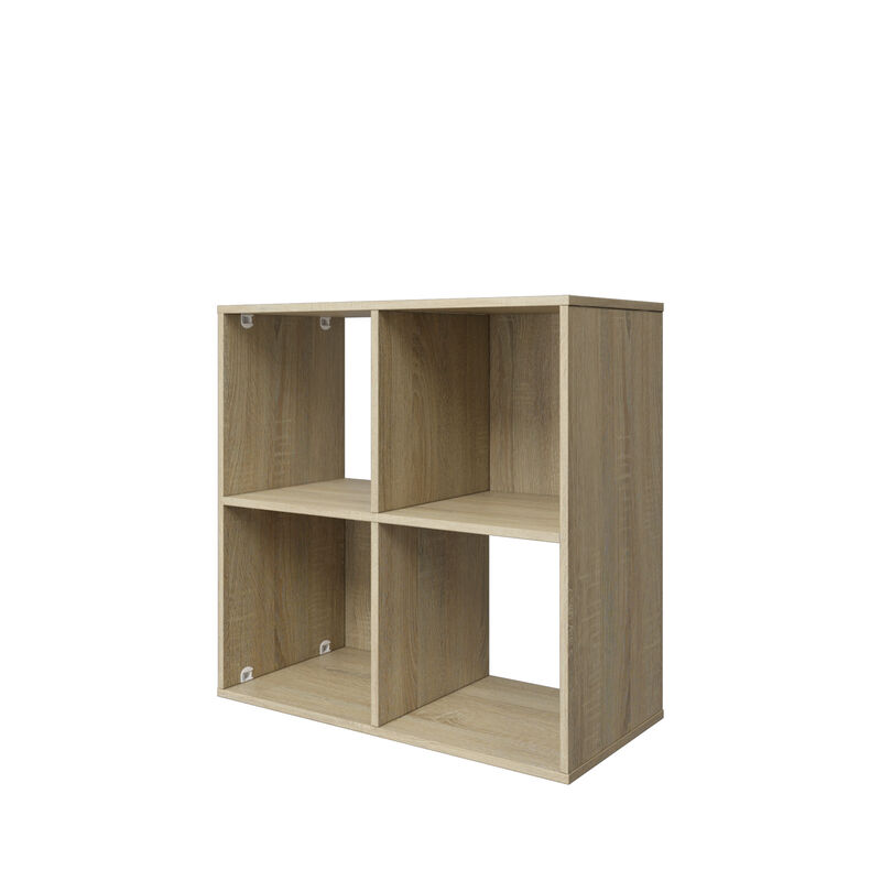 23.46 in. Tall Wood 3-Shelf Etagere Bookcase image number 2