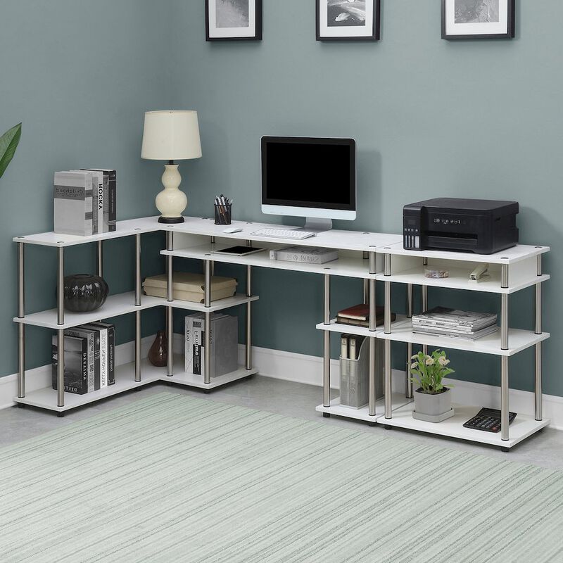 Convenience Concepts Designs2Go No Tools Desk, Printer Stand, and Console Table Set