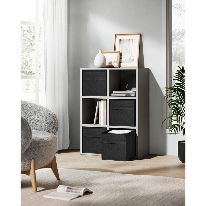 Set of 4 Storage Cubes with Double Handles for Easy Organization and Versatility