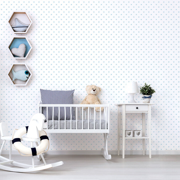 Just 4 Kids 2 Small Stars Blue Wallpaper G56550