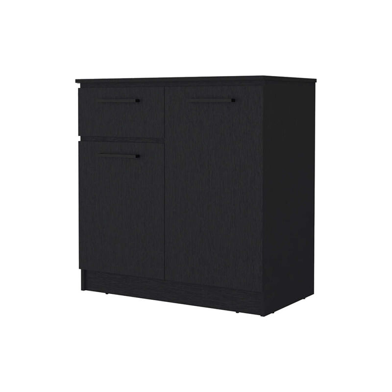 Loonam 2-Door 1-Drawer Dresser Black