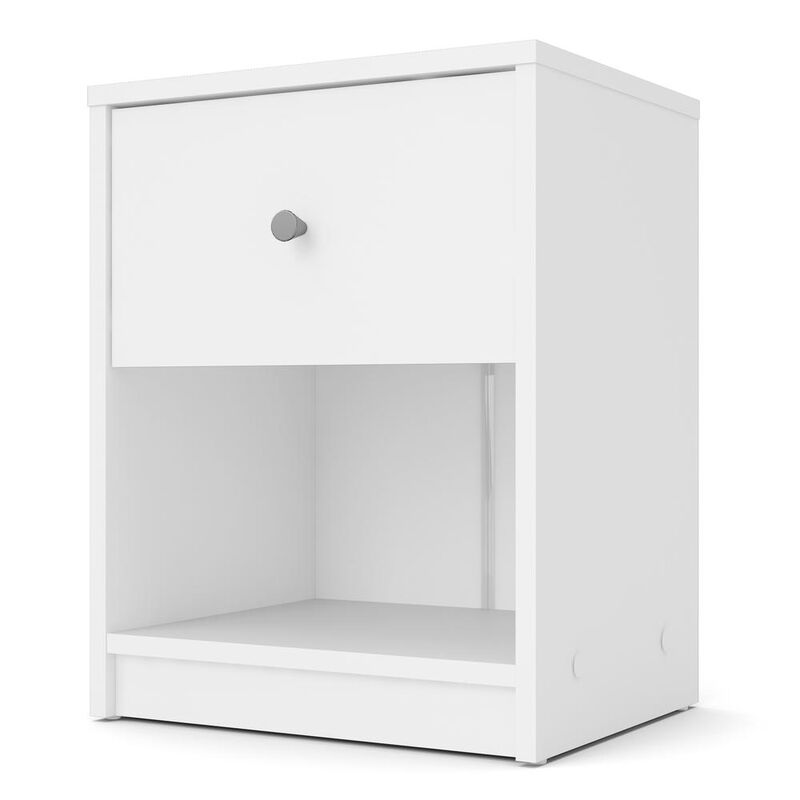 Tvilum Portland 1 Drawer Nightstand, White