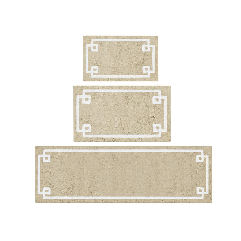 30x20 inch Blue Cotton Tufted Bath Rug 20x30