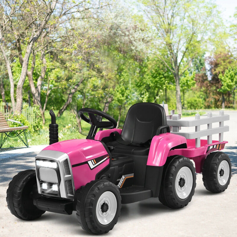Kids 12V Ride On Tractor with 3 Speed Gears and Front Loader Ages 3 Plus image number 3