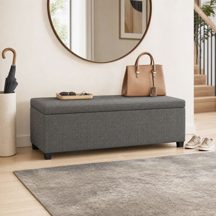 Simpli Home Avalon Storage Ottoman Bench
