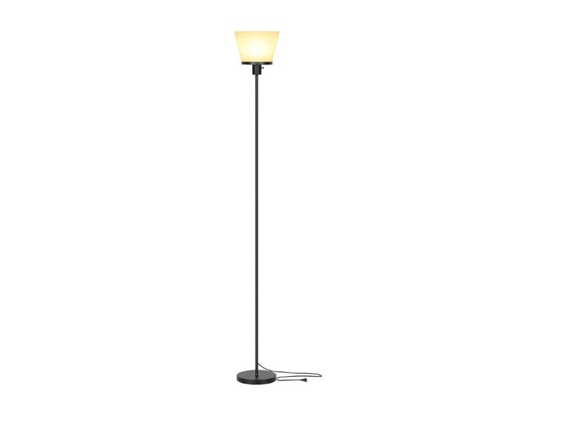 71 Inch Floor Lamp Black Adjustable Arc Reading Light with Glass Shade for Room image number 0