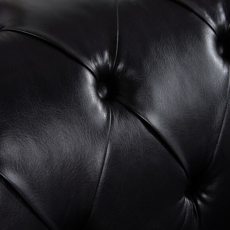 Cintco 84.06 Inch Chesterfield Tufted PU Leather 3‑Seat Sofa image number 7