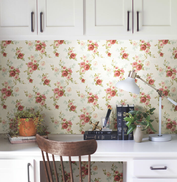 Polka Dot Plaid Pink & Blue Wallpaper