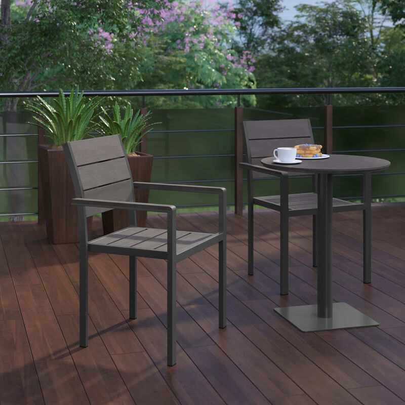 Faux Teak Restaurant Chairs