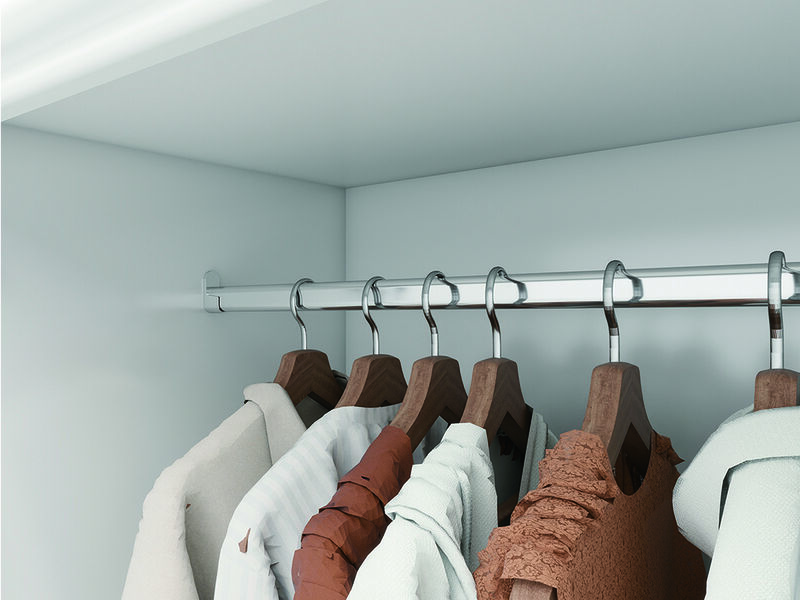 71"High Wardrobe,Wood Closet Wardrobe with 4 Drawers and Hanging Rods for Bedroom