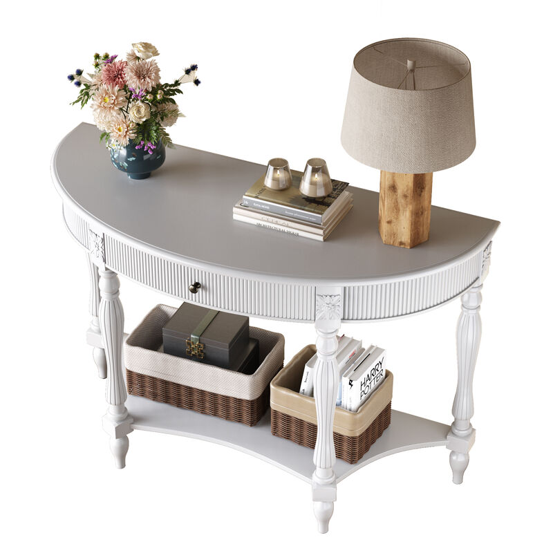 Muxtur Half Moon Console Table image number 6