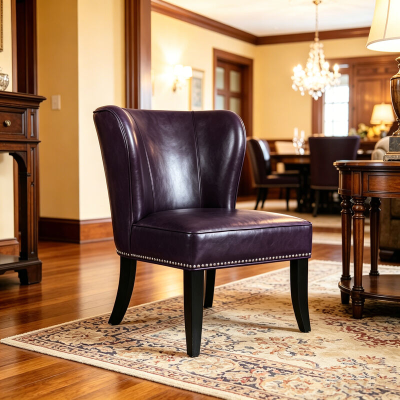 Zisnig PU Leather Accent Chair image number 3