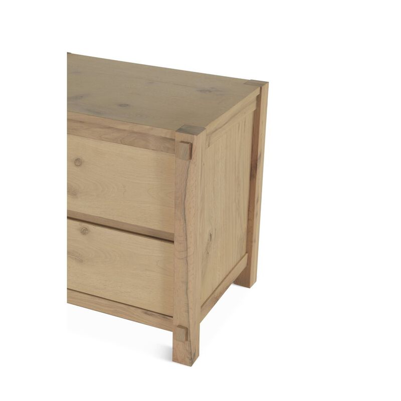 World Interiors Alpine Nightstand in Distressed Oak