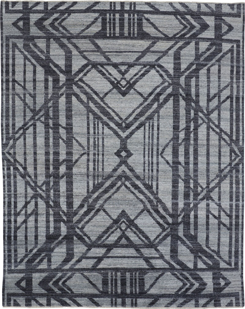 HomeRoots Wool Geometric Hand Knotted Area Rug image number 0