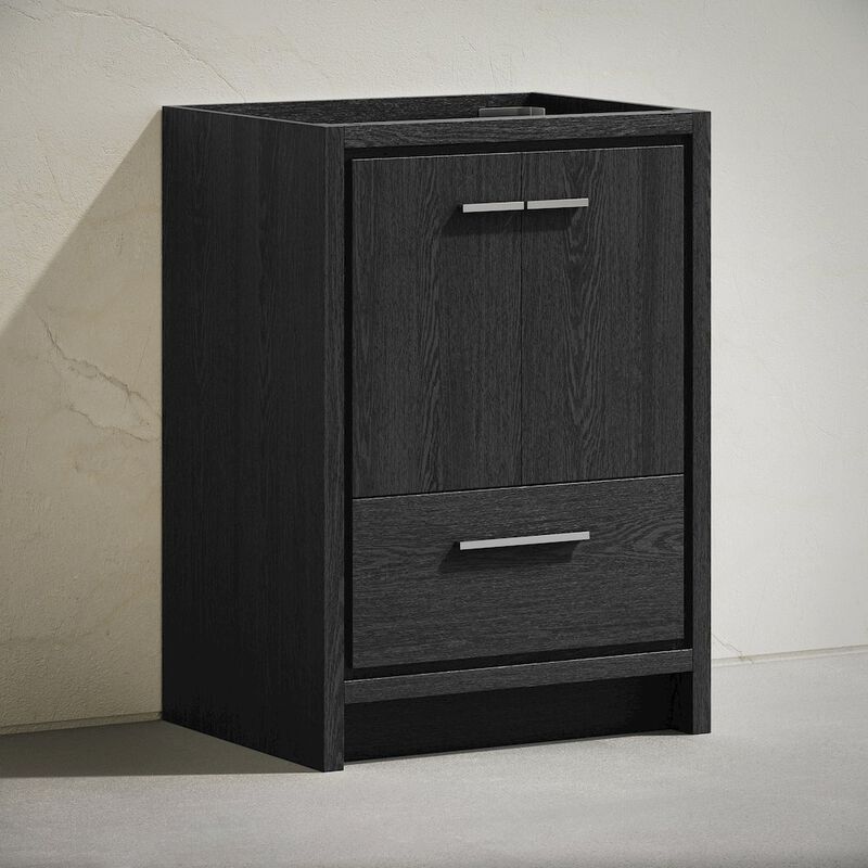 Virage 24" Freestanding Bathroom Vanity in Black Oak without Sink Top image number 2