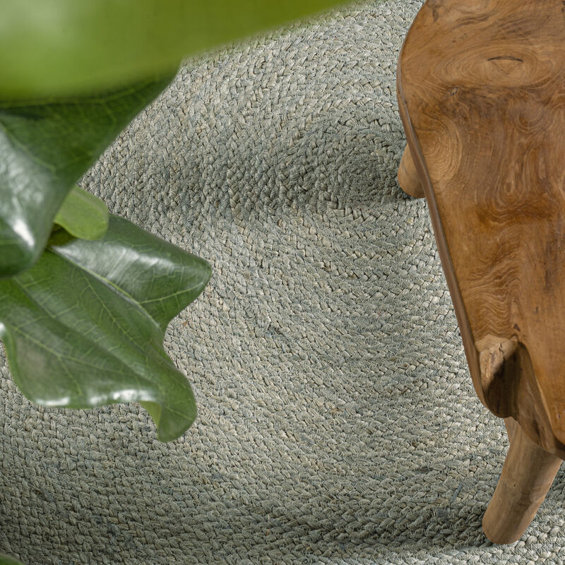 Zara Braided Coastal Cottage Round Jute Round Area Rug