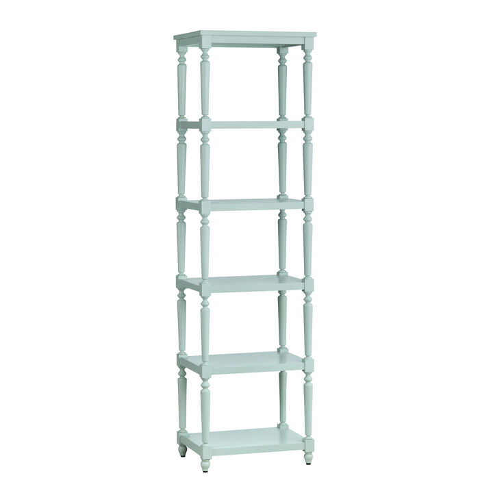Evermore 5 Shelf Turquoise Etagere