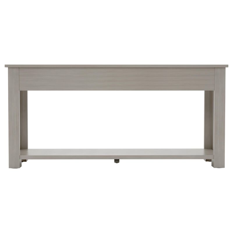 Entryway Console Table with Storage Drawers & Lower Shelf, Narrow Sofa Table for Hallway