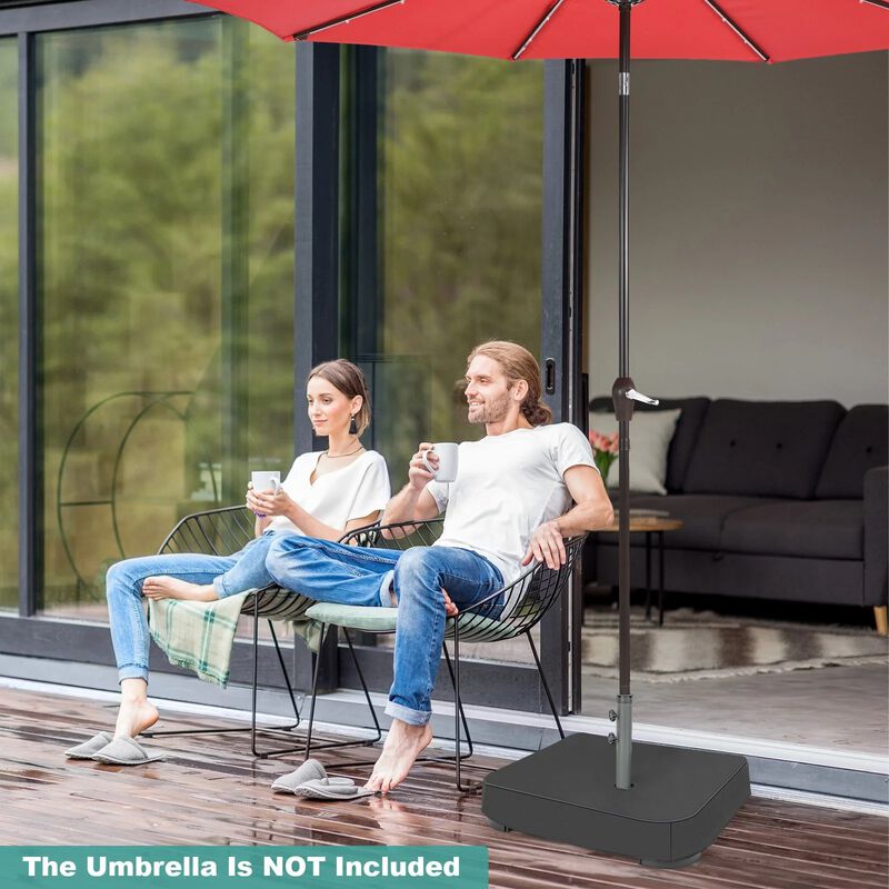 Mondawe Fillable Umbrella Base with 2 Sandbags and Dust-proof Cover