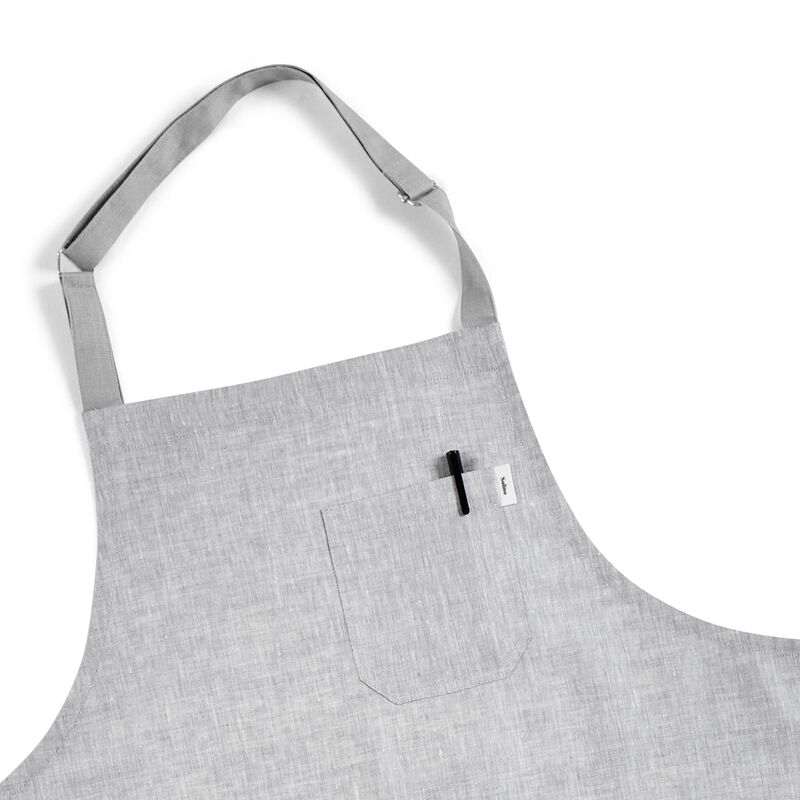 Solino Home 100% Pure Linen Apron - Linen Bib Apron image number 3