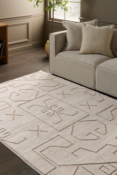 Jaida Cree Ivory 8'10" x 12' Rug by Label J x Jaipur Living