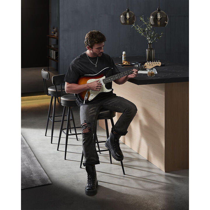 40.5" Tall Swivel Bar Stools with Backs