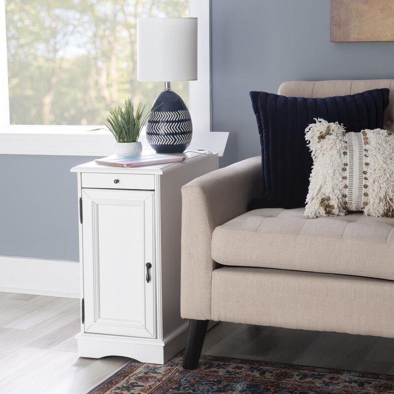 Powell Butler White Accent Table