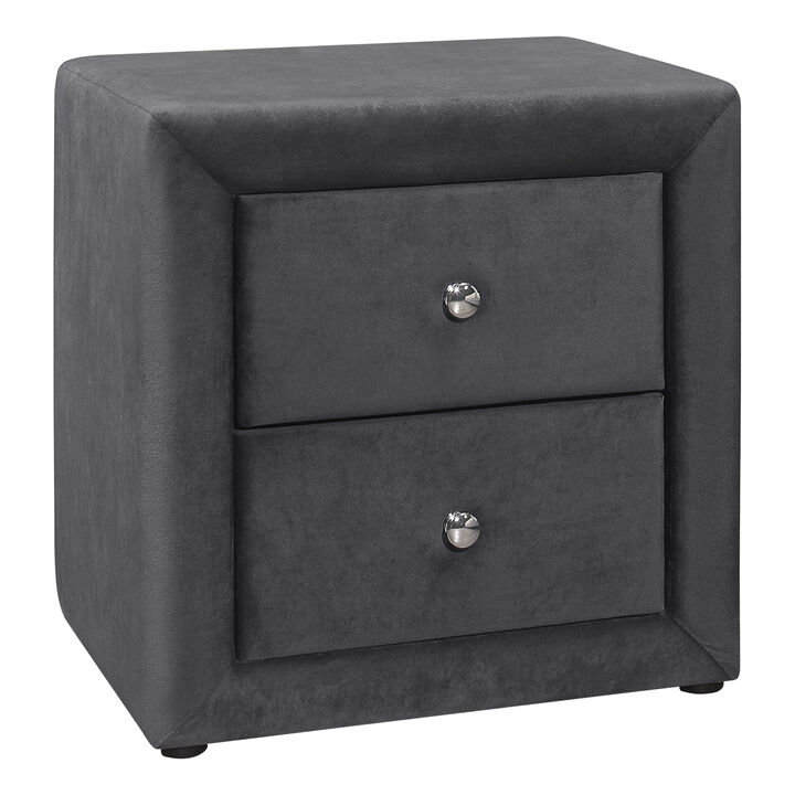 Modern Wooden Nightstand with 2 Drawers – Bedside Storage Table