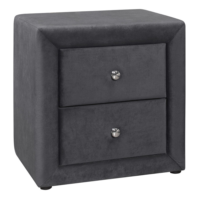 Modern Wooden Nightstand with 2 Drawers – Bedside Storage Table