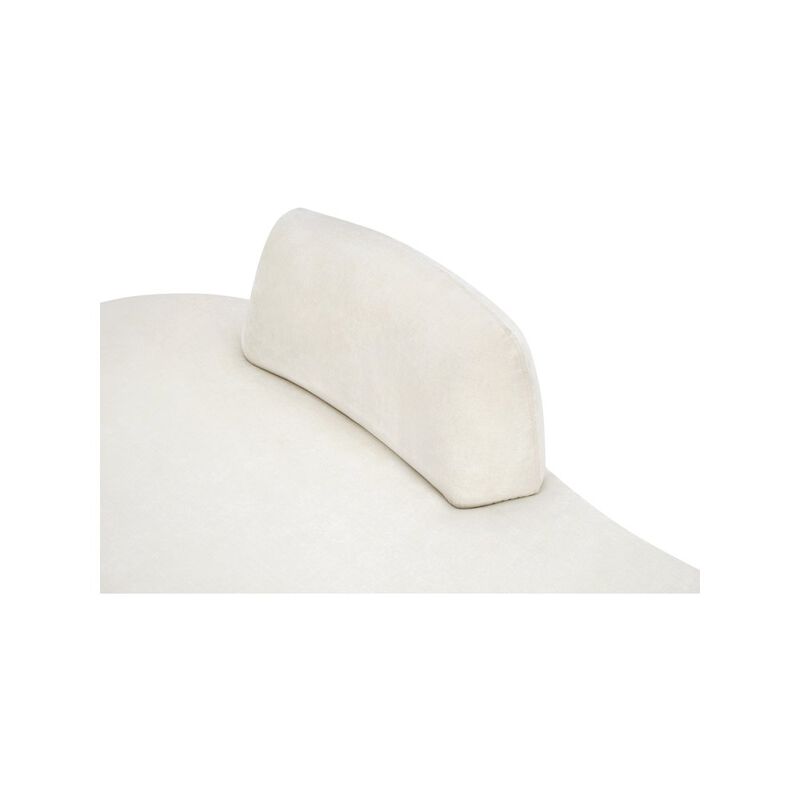 Meridian Furniture Argyle Cream Chenille Fabric Chaise/Loveseat