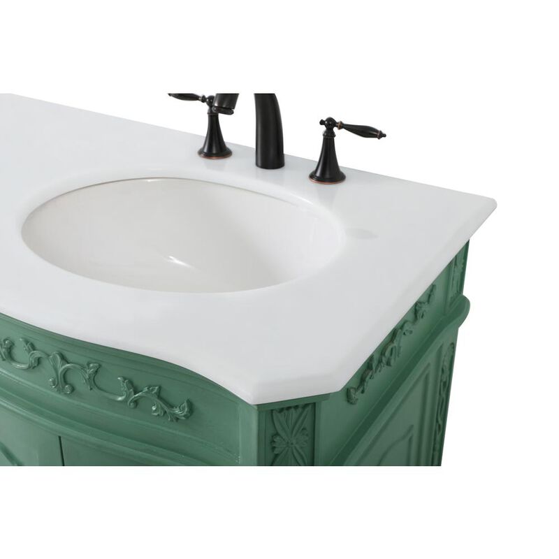 Elegant Kitchen and Bath 60 inch double Bathroom vanity in vintage mint
