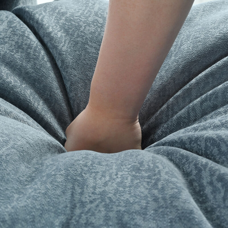 Merax U-Shaped Chenille Sectional Sofa with Adjustable Armrest Pillows.